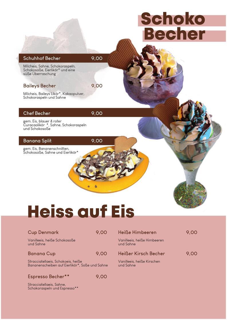 Eiscafe Venezia - Speisekarte
