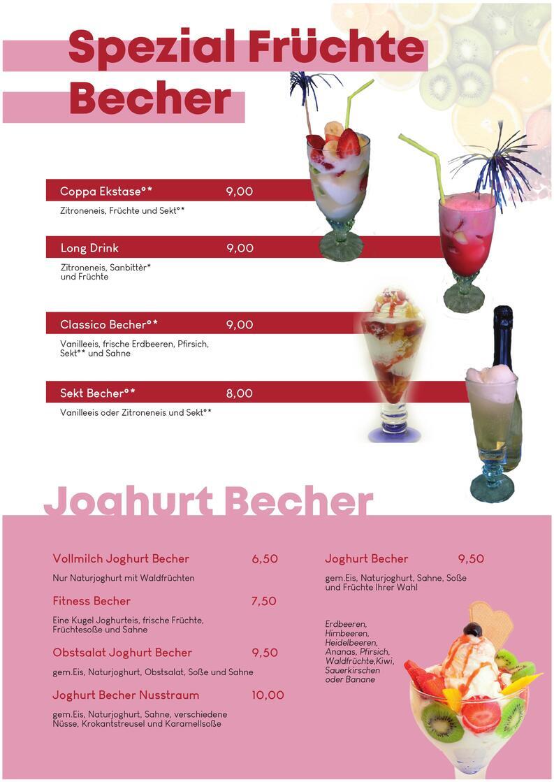 Eiscafe Venezia - Speisekarte